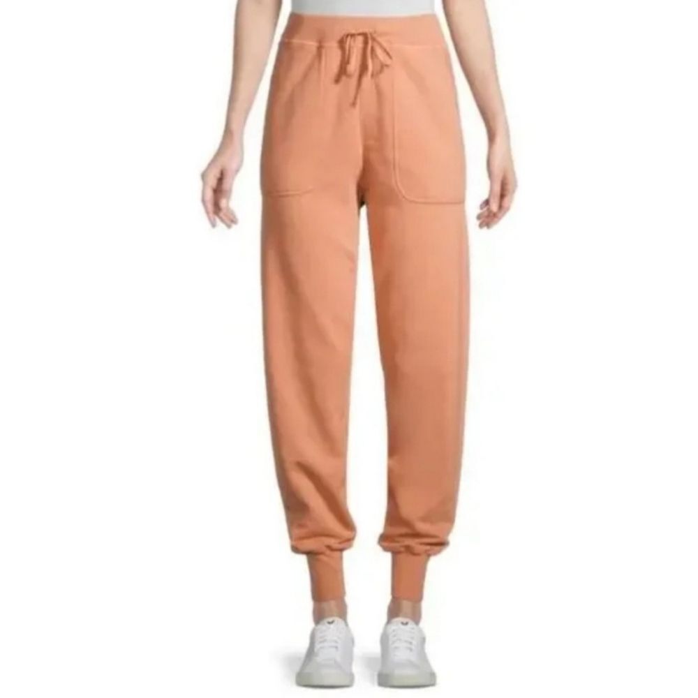 EQUIPMENT FEMME Vida Slim Joggers Pink Coral Neutral Soft Athleisure Lounge Med